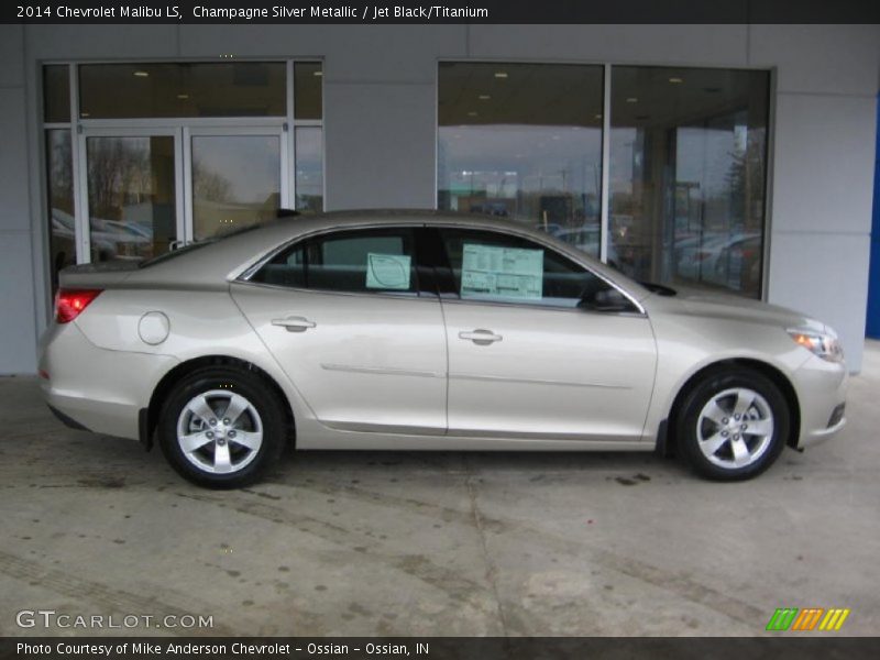 Champagne Silver Metallic / Jet Black/Titanium 2014 Chevrolet Malibu LS