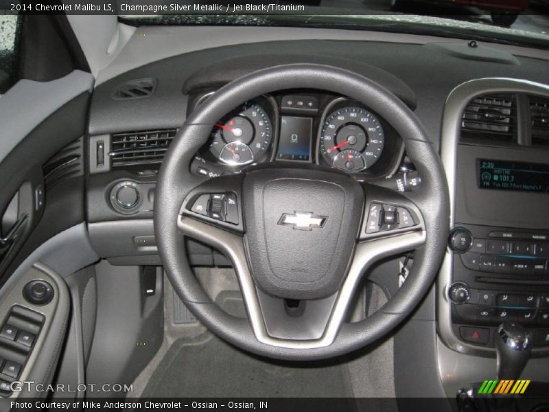 Champagne Silver Metallic / Jet Black/Titanium 2014 Chevrolet Malibu LS