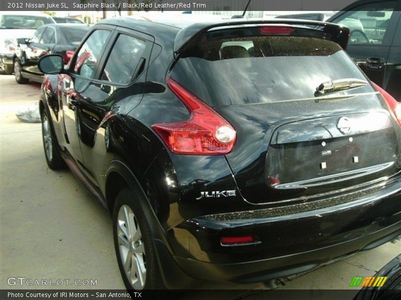 Sapphire Black / Black/Red Leather/Red Trim 2012 Nissan Juke SL