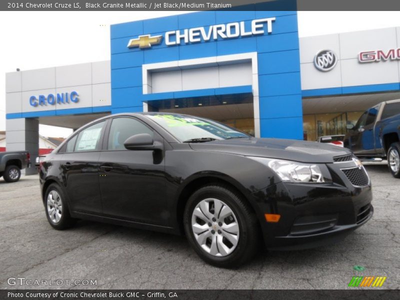 Black Granite Metallic / Jet Black/Medium Titanium 2014 Chevrolet Cruze LS