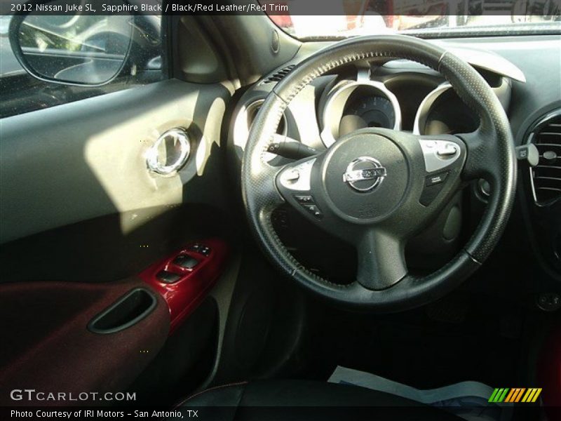 Sapphire Black / Black/Red Leather/Red Trim 2012 Nissan Juke SL