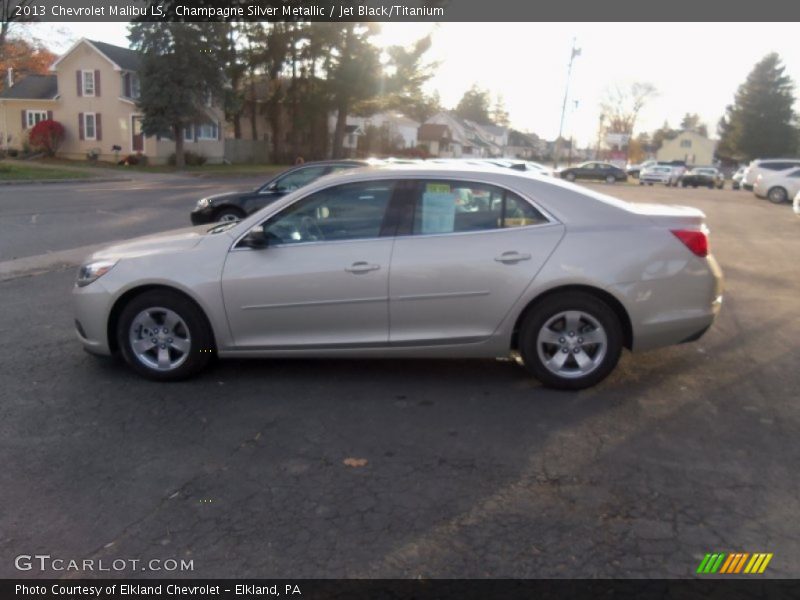 Champagne Silver Metallic / Jet Black/Titanium 2013 Chevrolet Malibu LS