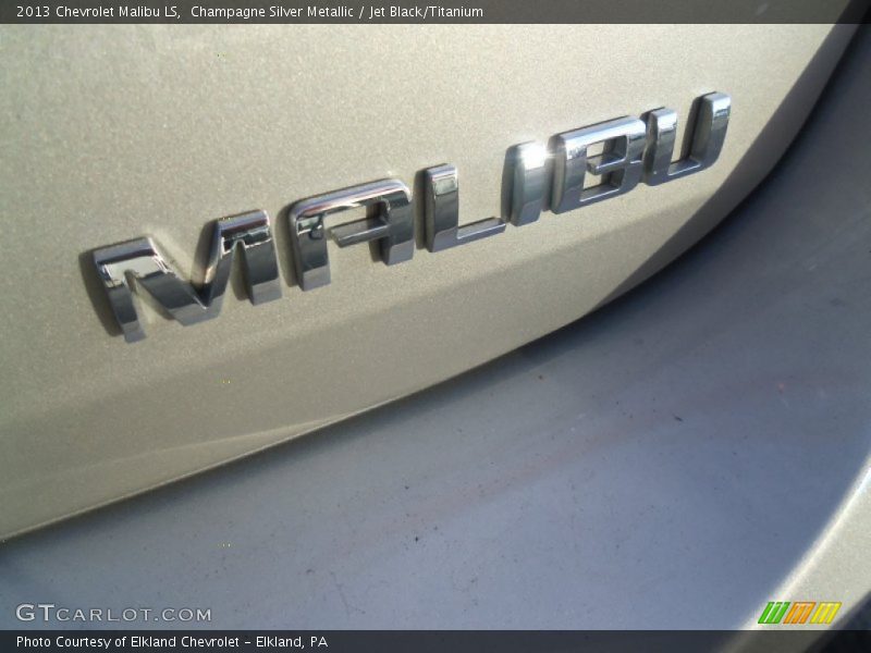 Champagne Silver Metallic / Jet Black/Titanium 2013 Chevrolet Malibu LS
