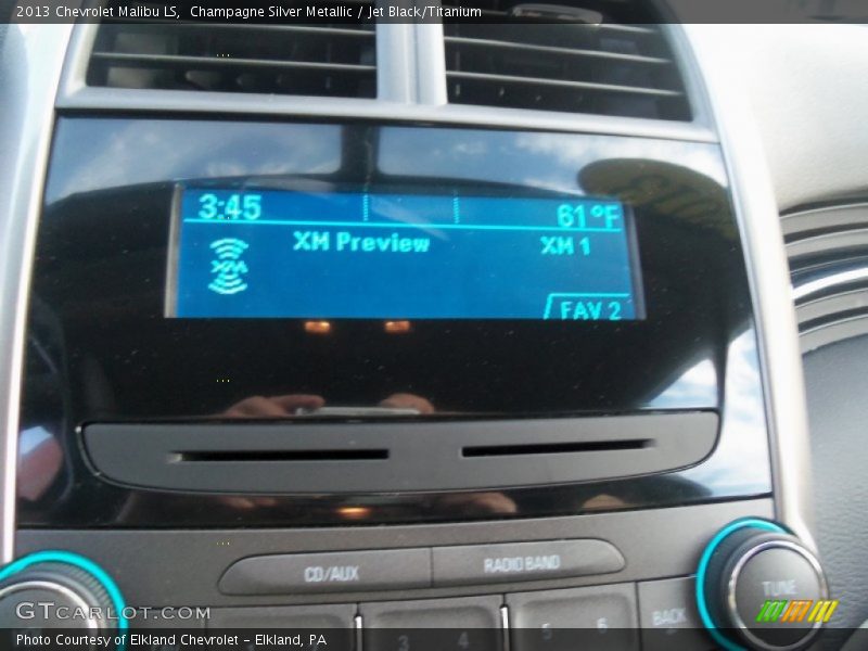 Champagne Silver Metallic / Jet Black/Titanium 2013 Chevrolet Malibu LS