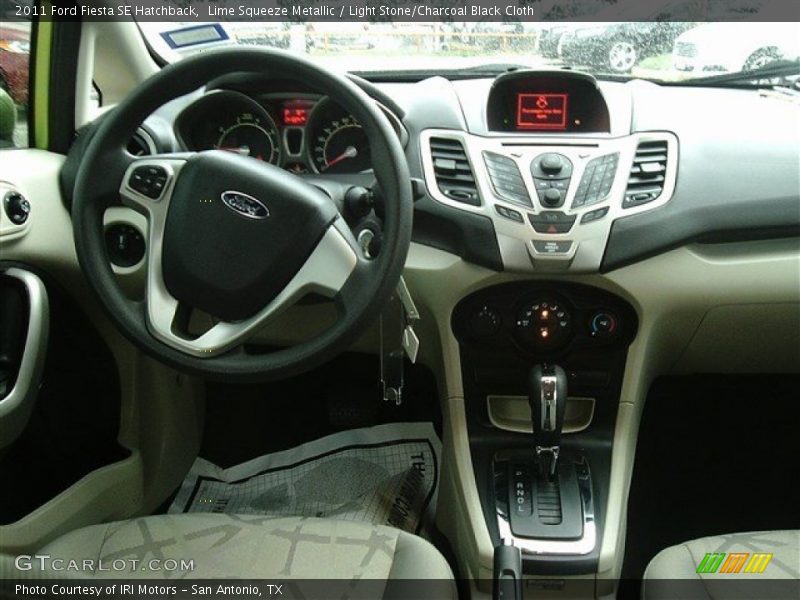 Lime Squeeze Metallic / Light Stone/Charcoal Black Cloth 2011 Ford Fiesta SE Hatchback
