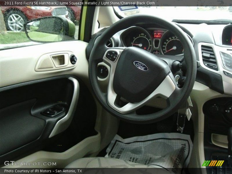 Lime Squeeze Metallic / Light Stone/Charcoal Black Cloth 2011 Ford Fiesta SE Hatchback