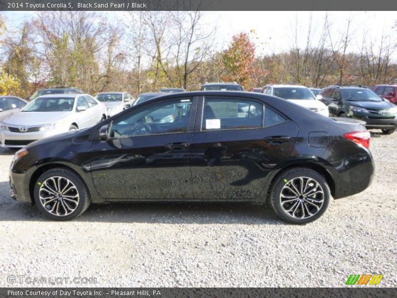 Black Sand Pearl / Black 2014 Toyota Corolla S