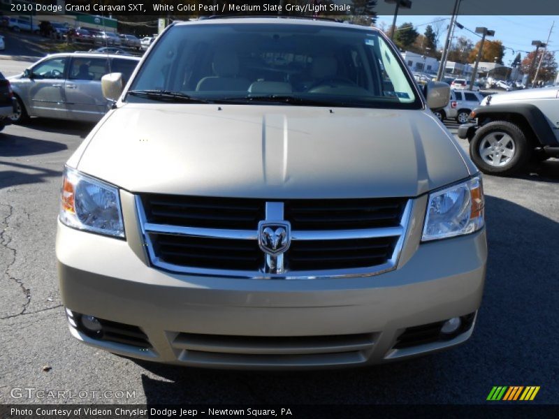 White Gold Pearl / Medium Slate Gray/Light Shale 2010 Dodge Grand Caravan SXT