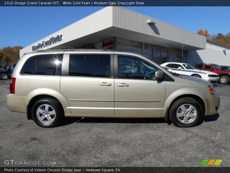 White Gold Pearl / Medium Slate Gray/Light Shale 2010 Dodge Grand Caravan SXT