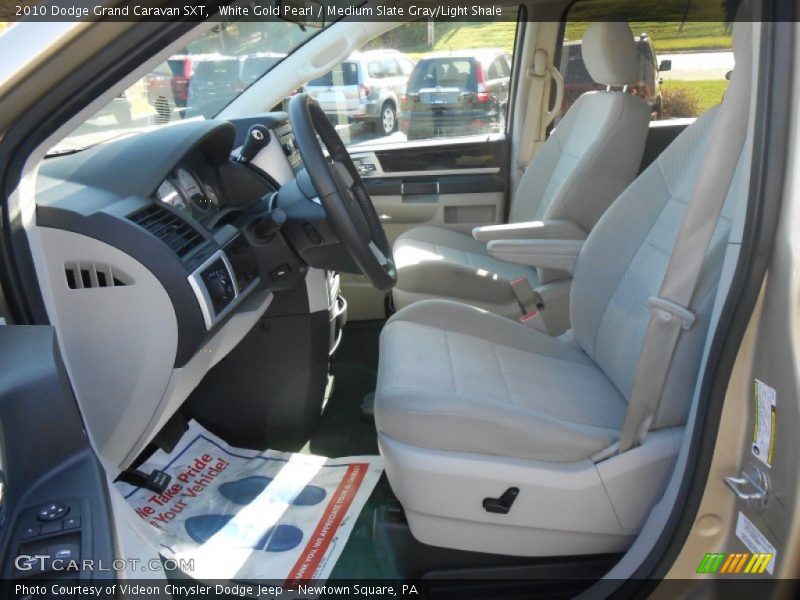 White Gold Pearl / Medium Slate Gray/Light Shale 2010 Dodge Grand Caravan SXT