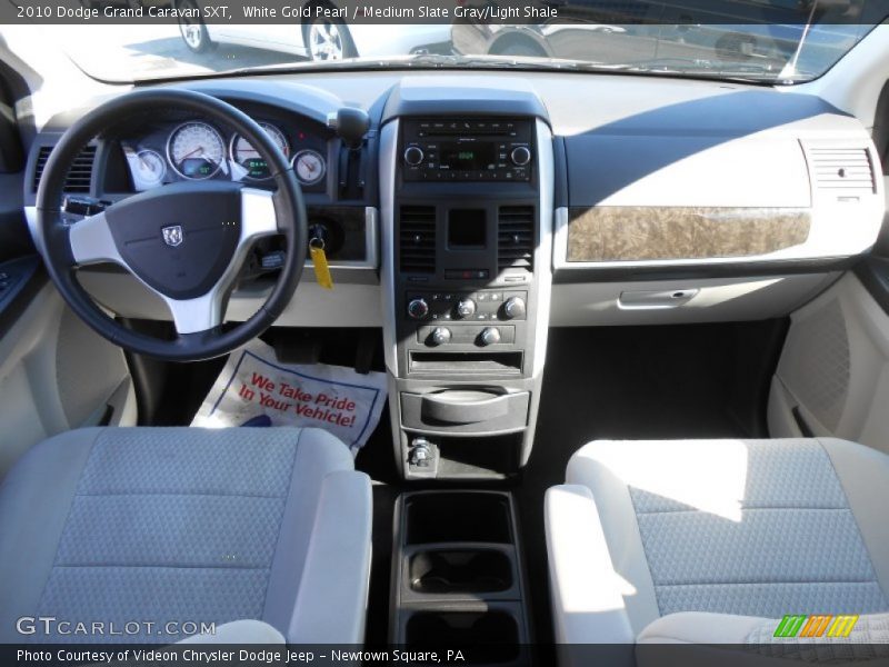 White Gold Pearl / Medium Slate Gray/Light Shale 2010 Dodge Grand Caravan SXT