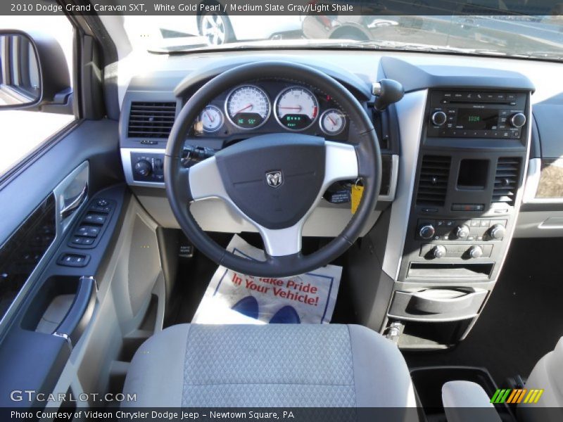 White Gold Pearl / Medium Slate Gray/Light Shale 2010 Dodge Grand Caravan SXT
