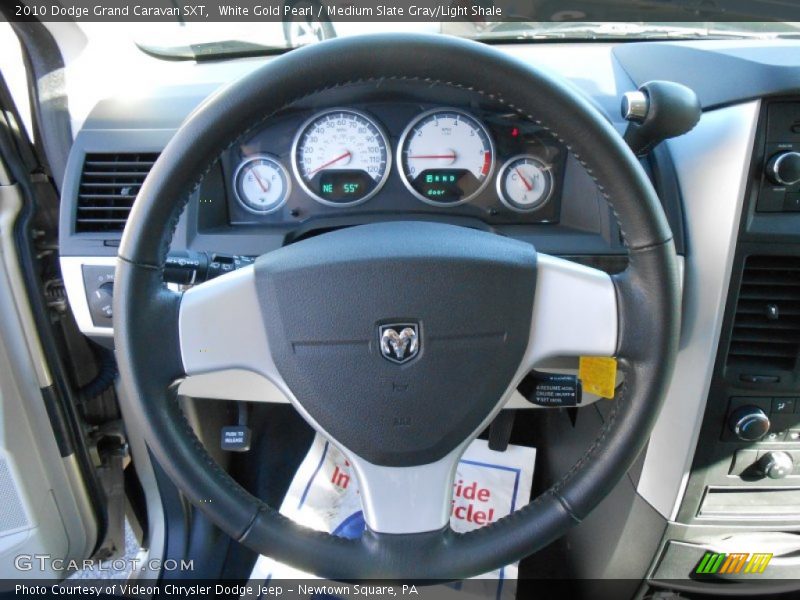 White Gold Pearl / Medium Slate Gray/Light Shale 2010 Dodge Grand Caravan SXT