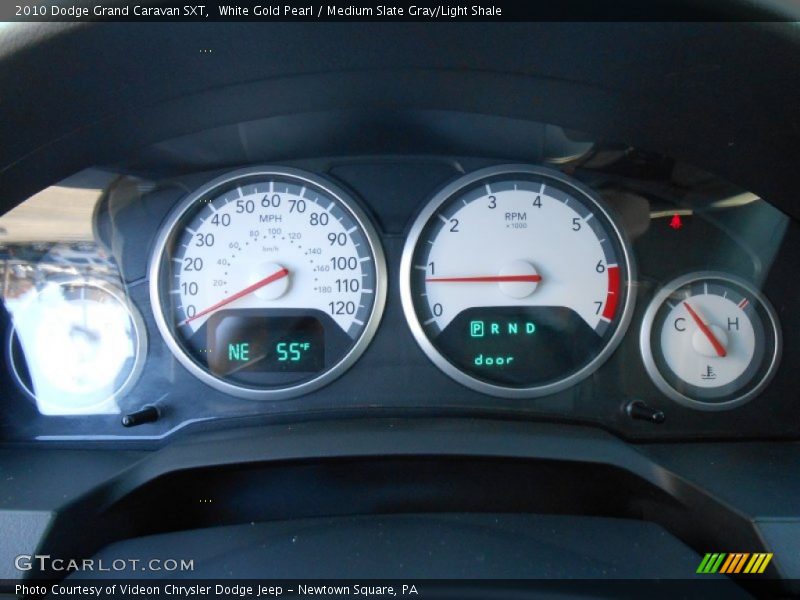 White Gold Pearl / Medium Slate Gray/Light Shale 2010 Dodge Grand Caravan SXT