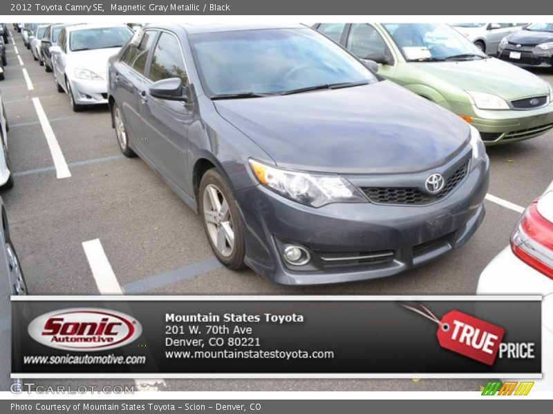 Magnetic Gray Metallic / Black 2012 Toyota Camry SE