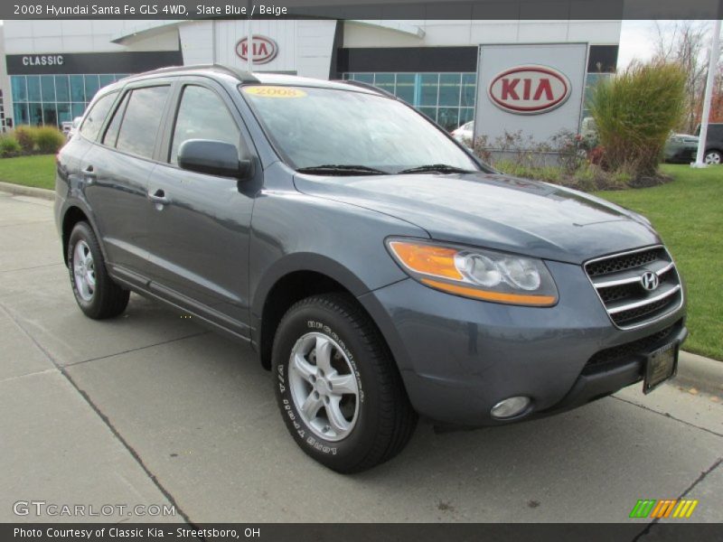 Slate Blue / Beige 2008 Hyundai Santa Fe GLS 4WD