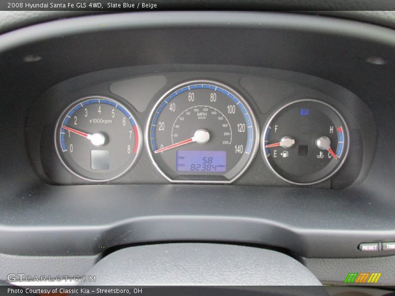Slate Blue / Beige 2008 Hyundai Santa Fe GLS 4WD