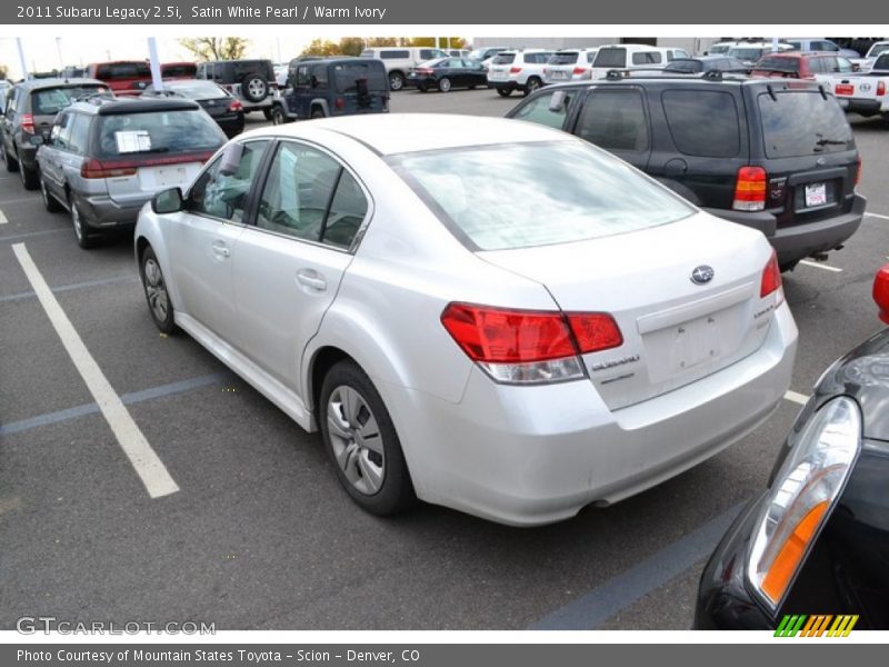 Satin White Pearl / Warm Ivory 2011 Subaru Legacy 2.5i