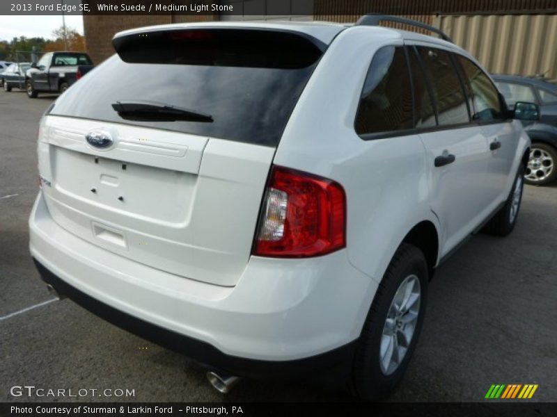 White Suede / Medium Light Stone 2013 Ford Edge SE