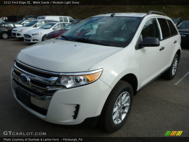 White Suede / Medium Light Stone 2013 Ford Edge SE