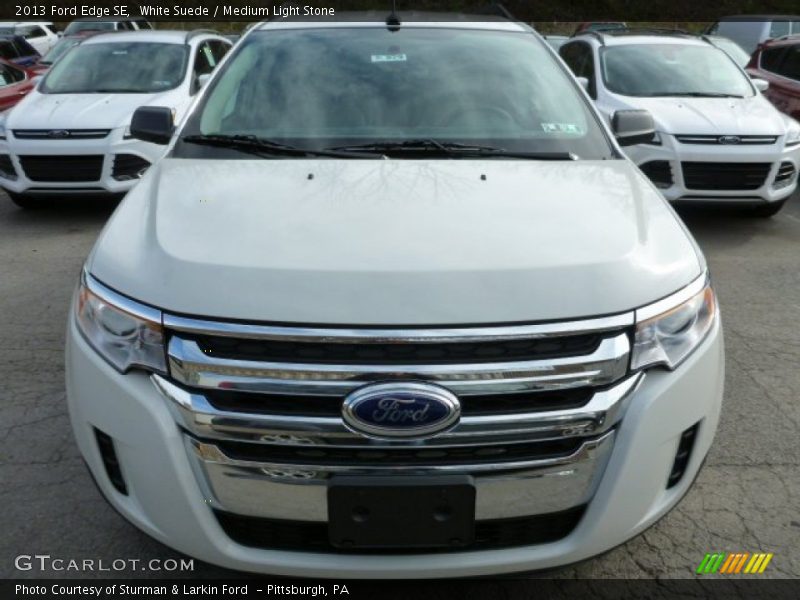 White Suede / Medium Light Stone 2013 Ford Edge SE