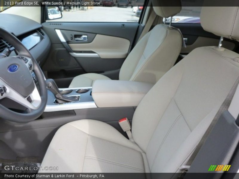 White Suede / Medium Light Stone 2013 Ford Edge SE