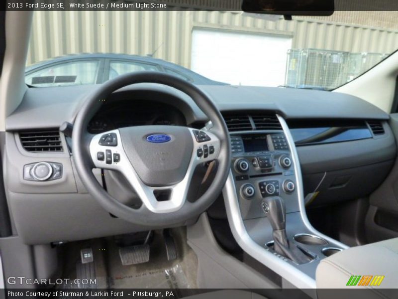 White Suede / Medium Light Stone 2013 Ford Edge SE