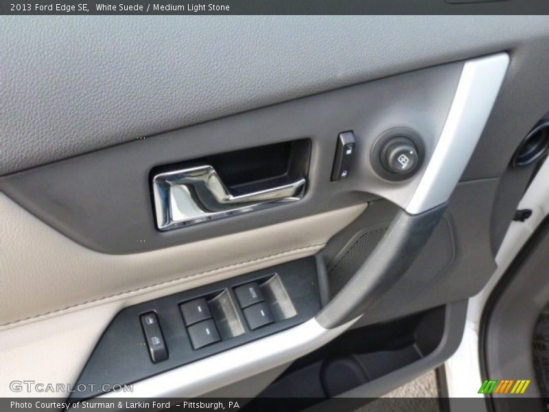 White Suede / Medium Light Stone 2013 Ford Edge SE