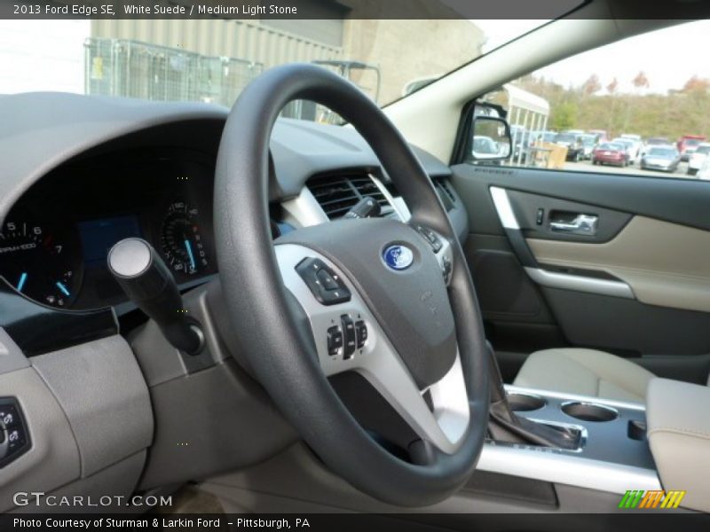 White Suede / Medium Light Stone 2013 Ford Edge SE