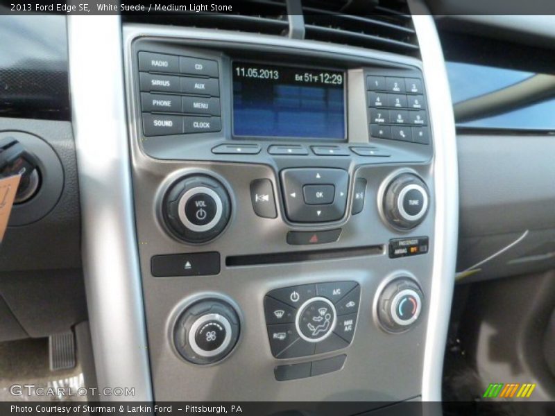 White Suede / Medium Light Stone 2013 Ford Edge SE