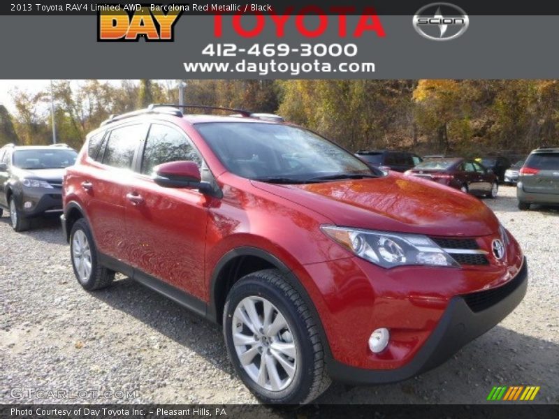 Barcelona Red Metallic / Black 2013 Toyota RAV4 Limited AWD