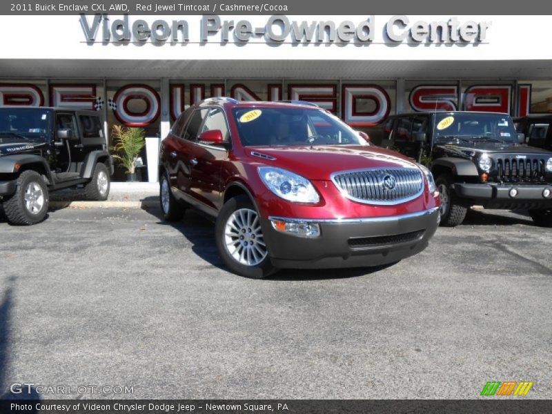 Red Jewel Tintcoat / Cashmere/Cocoa 2011 Buick Enclave CXL AWD