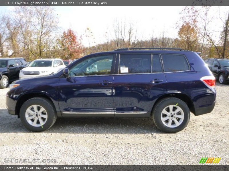 Nautical Blue Metallic / Ash 2013 Toyota Highlander SE 4WD