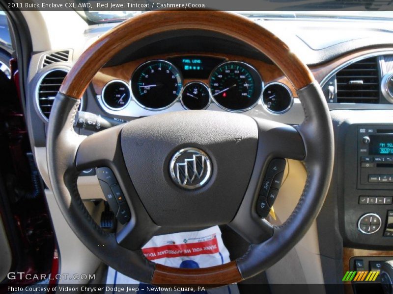 Red Jewel Tintcoat / Cashmere/Cocoa 2011 Buick Enclave CXL AWD