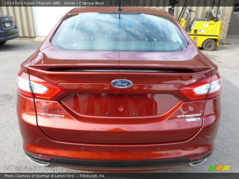 Sunset / Charcoal Black 2014 Ford Fusion Titanium AWD
