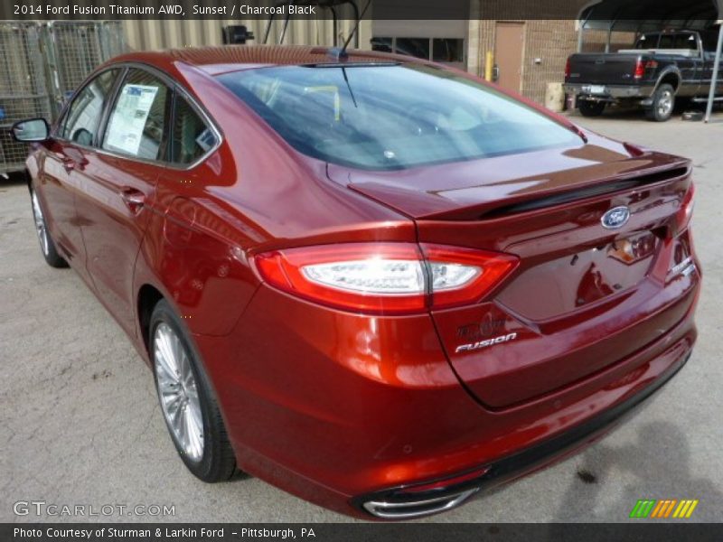Sunset / Charcoal Black 2014 Ford Fusion Titanium AWD