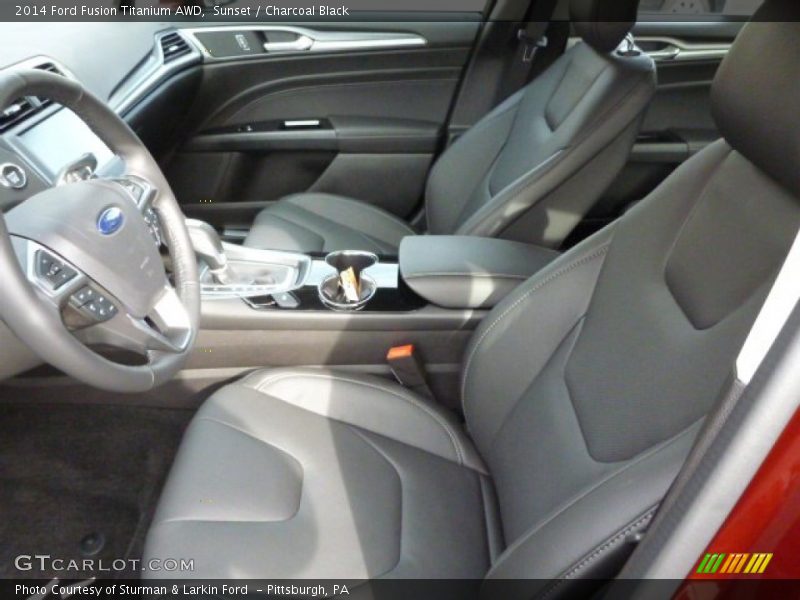 Sunset / Charcoal Black 2014 Ford Fusion Titanium AWD