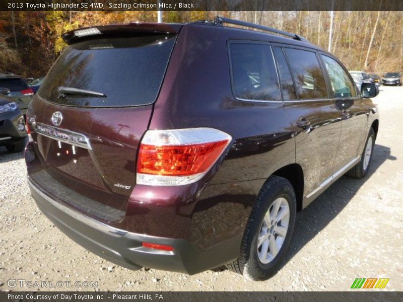 Sizzling Crimson Mica / Black 2013 Toyota Highlander SE 4WD