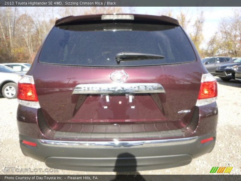 Sizzling Crimson Mica / Black 2013 Toyota Highlander SE 4WD