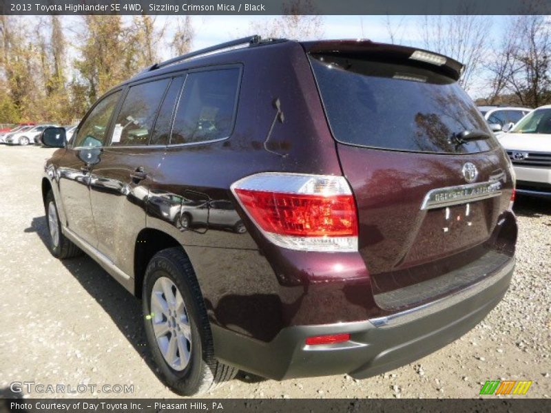 Sizzling Crimson Mica / Black 2013 Toyota Highlander SE 4WD
