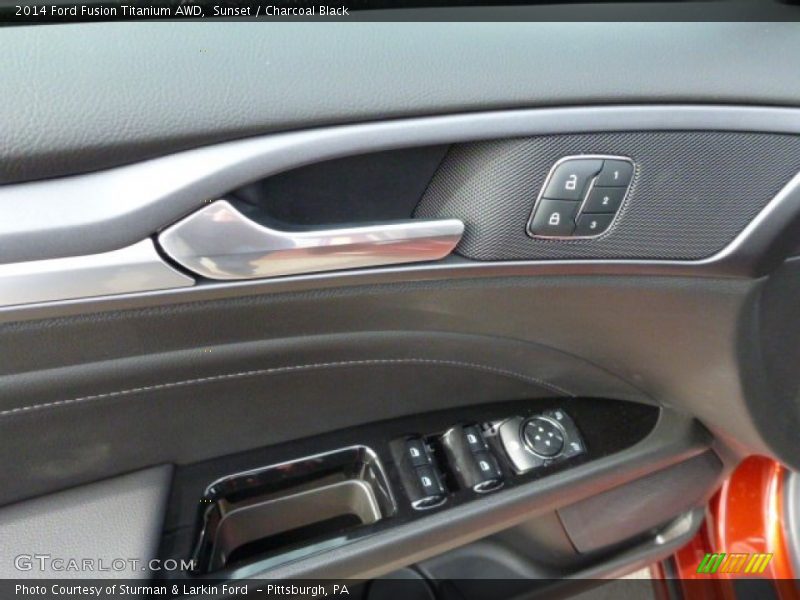 Sunset / Charcoal Black 2014 Ford Fusion Titanium AWD