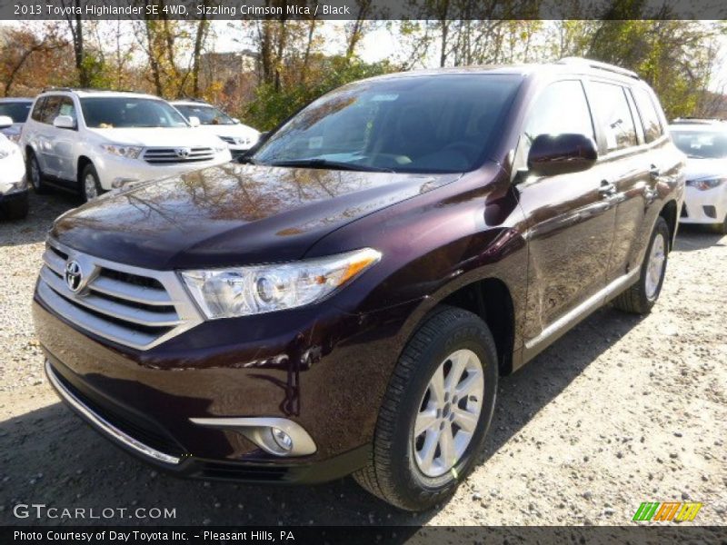 Sizzling Crimson Mica / Black 2013 Toyota Highlander SE 4WD