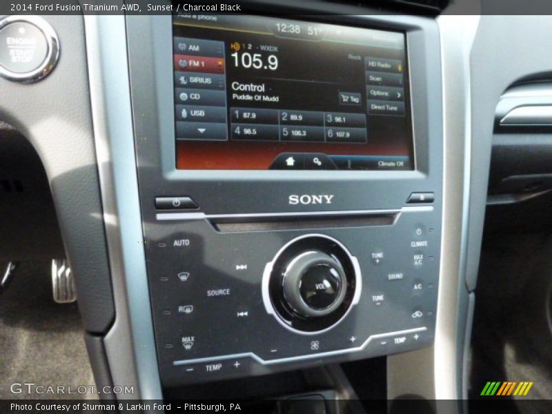 Sunset / Charcoal Black 2014 Ford Fusion Titanium AWD