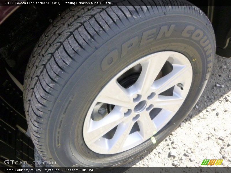 Sizzling Crimson Mica / Black 2013 Toyota Highlander SE 4WD