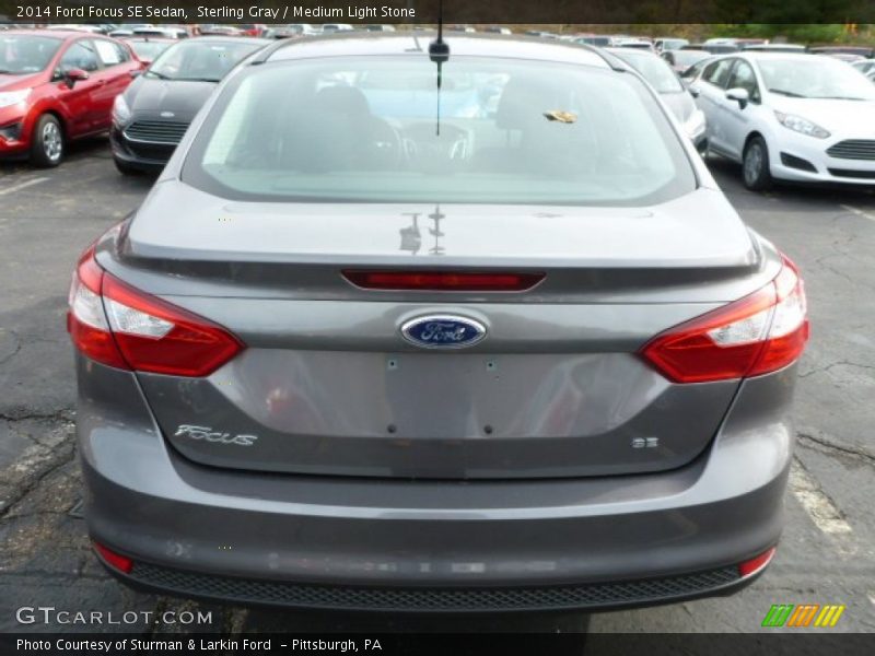 Sterling Gray / Medium Light Stone 2014 Ford Focus SE Sedan