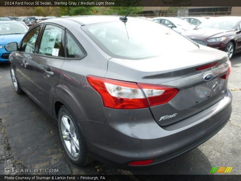 Sterling Gray / Medium Light Stone 2014 Ford Focus SE Sedan