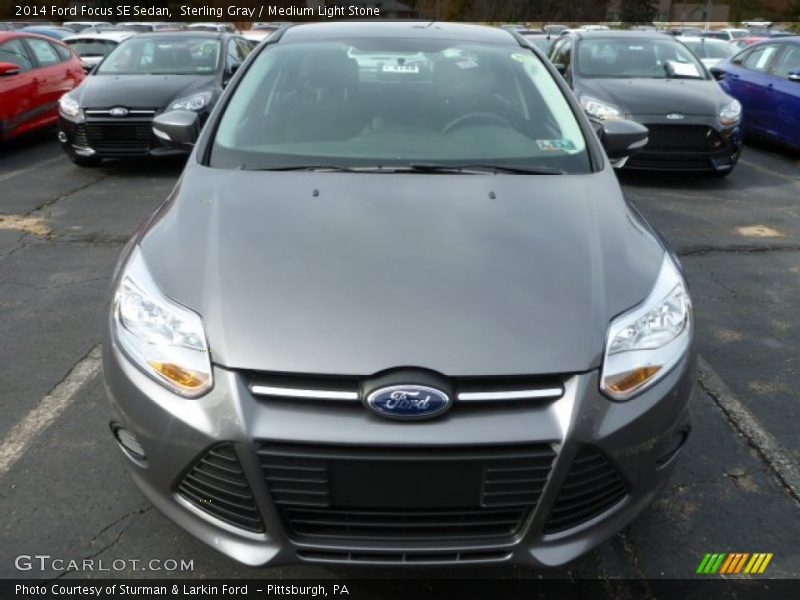 Sterling Gray / Medium Light Stone 2014 Ford Focus SE Sedan