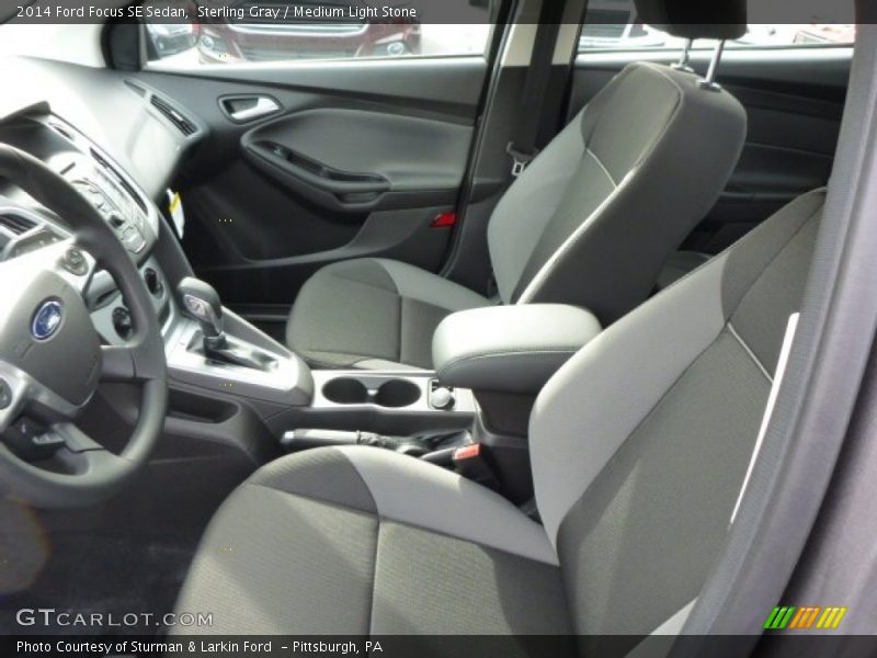Sterling Gray / Medium Light Stone 2014 Ford Focus SE Sedan
