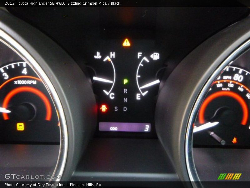 Sizzling Crimson Mica / Black 2013 Toyota Highlander SE 4WD