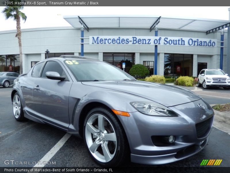 Titanium Gray Metallic / Black 2005 Mazda RX-8 Sport